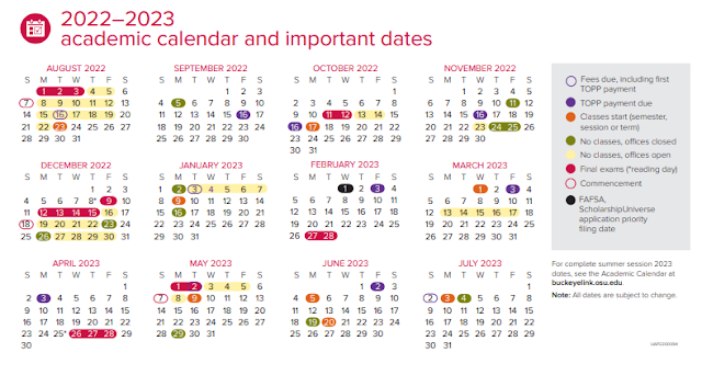 OSU Academic Calendar 2022-2023: Important Dates